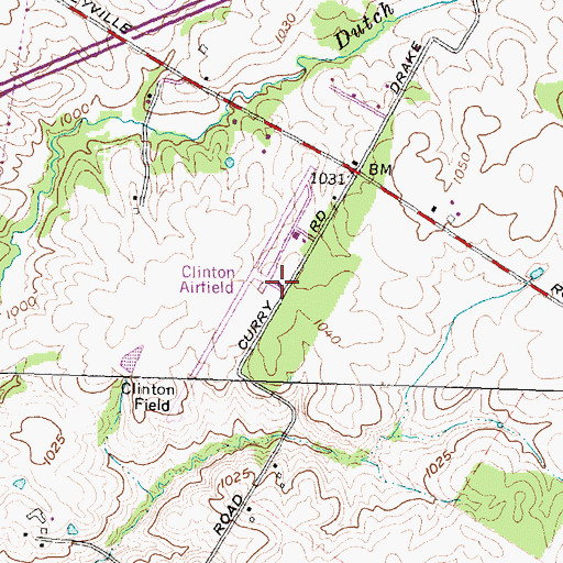 Topographic Map of Clinton Field, OH