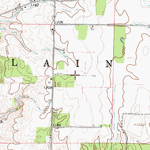 Topographic Map of Gorman-Green Airport, OH