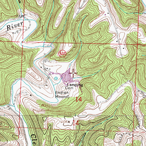 Topographic Map of Lamping Homestead Picnic Area, OH