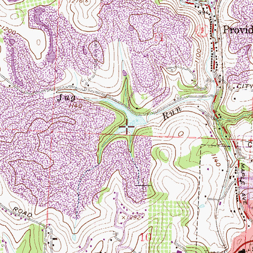 Topographic Map of Saint Clairsville Reservoir Number Two, OH