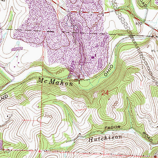 Topographic Map of R and F Coal Fresh Water Dam, OH