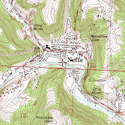 Topographic Map of Little McMahon Creek, OH