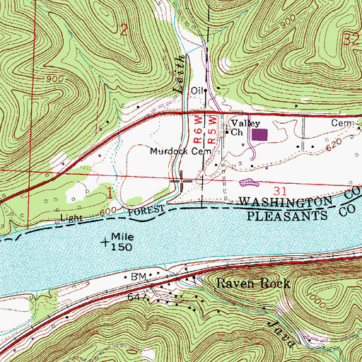 Topographic Map of Leith Run Recreation Site, OH