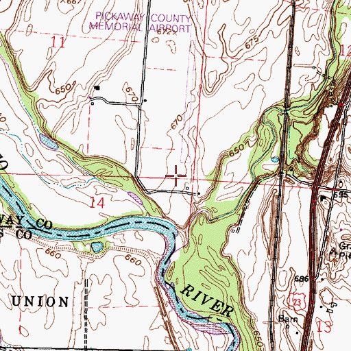 Topographic Map of Squawtown (historical), OH