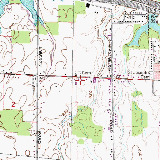 Topographic Map of School Number 1 (historical), OH