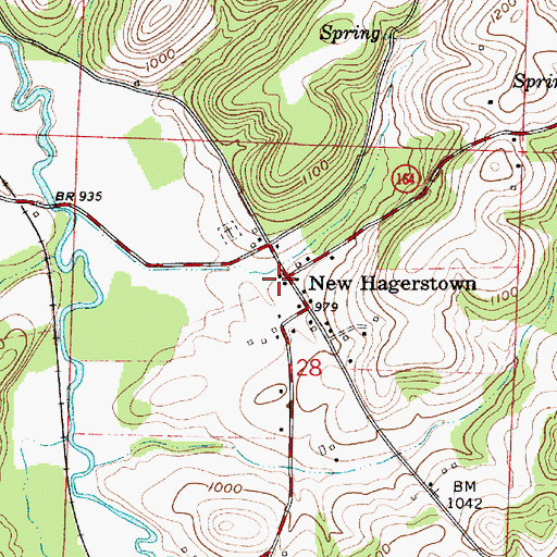 Topographic Map of New Hagerstown Post Office (historical), OH