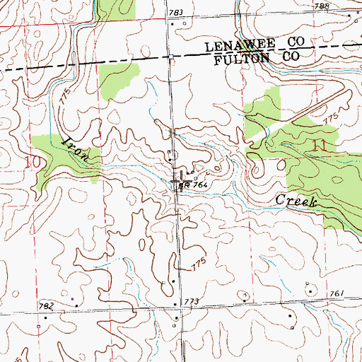 Topographic Map of Ritters Post Office (historical), OH
