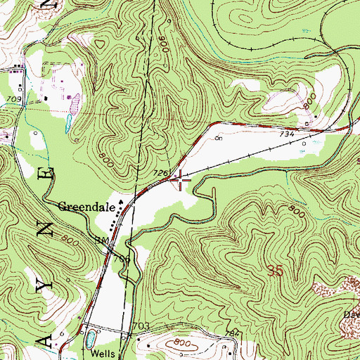Topographic Map of Taber Memorial Recreation Site, OH