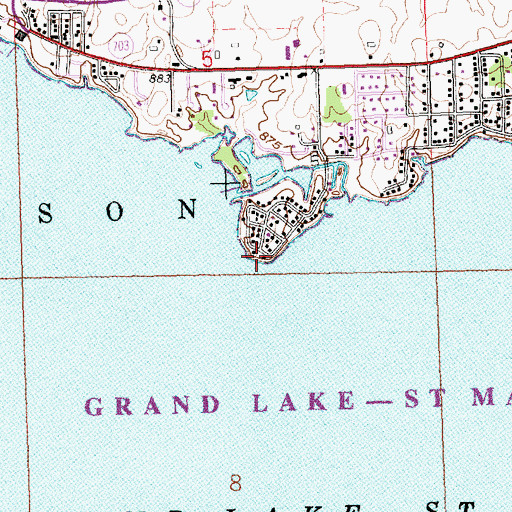 Topographic Map of Harbor Point, OH