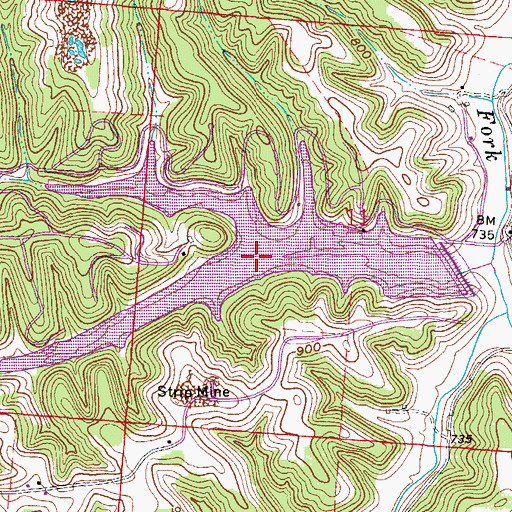 Topographic Map of Timber Ridge Lake, OH