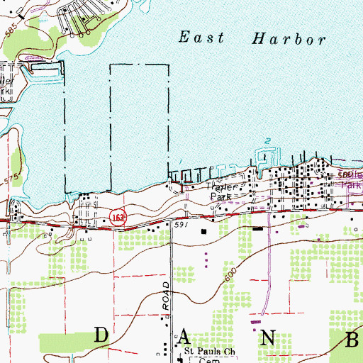 Topographic Map of Bass Haven, OH