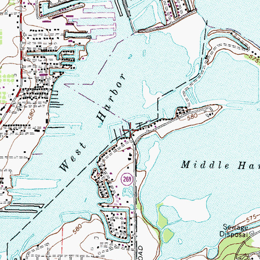 Topographic Map of East Harbor State Park Marina, OH