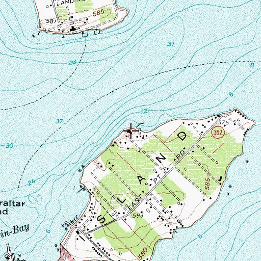 Topographic Map of Yachtsmens Club, OH