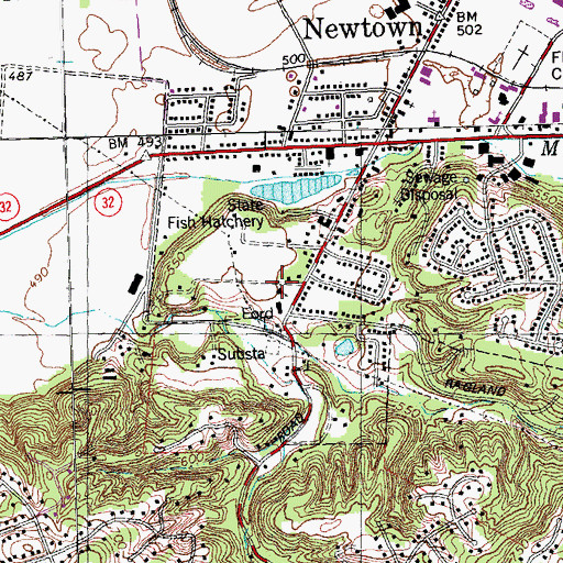 Topographic Map of Saint John Fisher Roman Catholic Church, OH