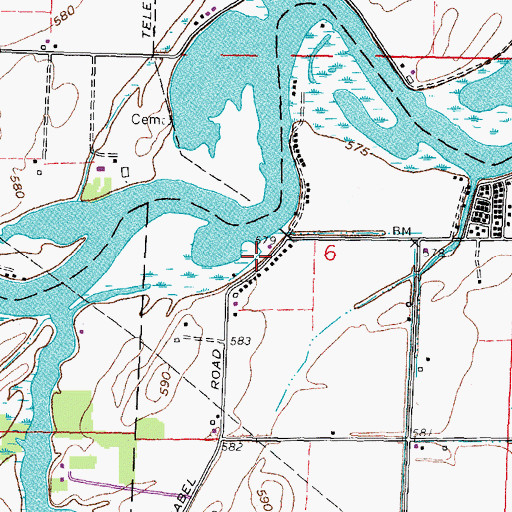 Topographic Map of Memory Marina, OH