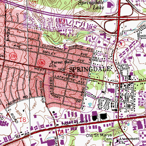 Topographic Map of Soul Winners Church of God, OH