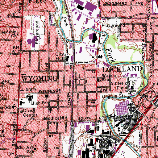 Topographic Map of Unity Spiritual Church of the Seven Pillars of Truth, OH