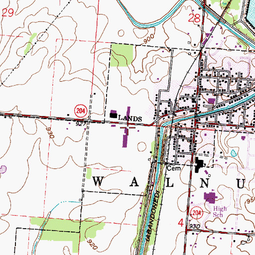Topographic Map of Columbus Municipal Building, OH