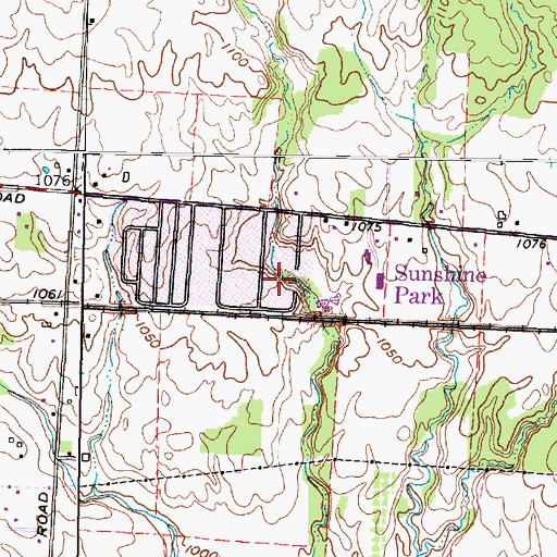 Topographic Map of Sunshine Park, OH