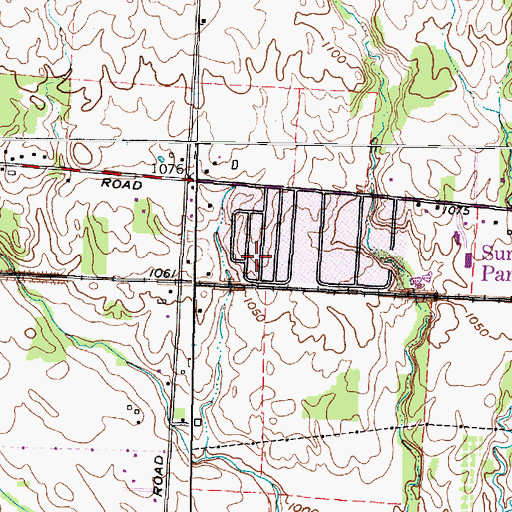 Topographic Map of Happy Homes, OH