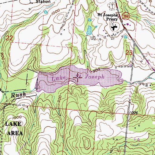 Topographic Map of Lake Saint Joseph, OH