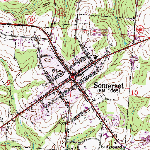 Topographic Map of Perry Countys First Courthouse, OH