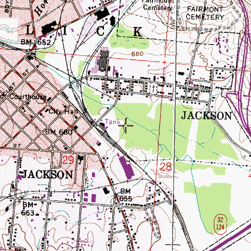 Topographic Map of Eddie Jones Park, OH