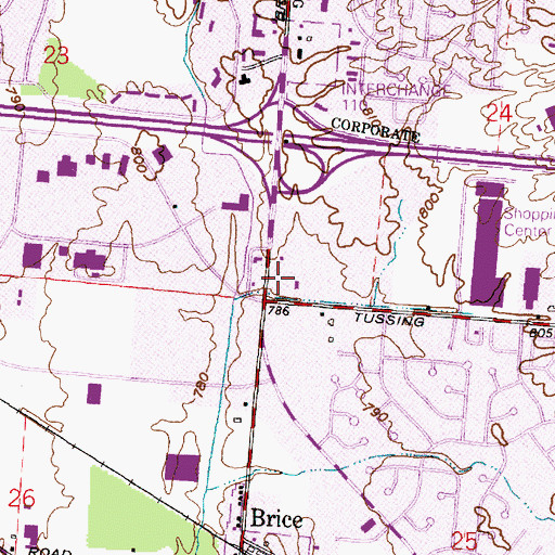 Topographic Map of Consumer Square East Shopping Center, OH