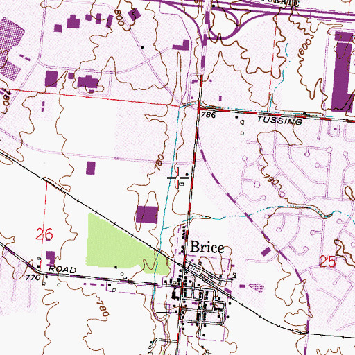 Topographic Map of Chantry Square Shopping Center, OH