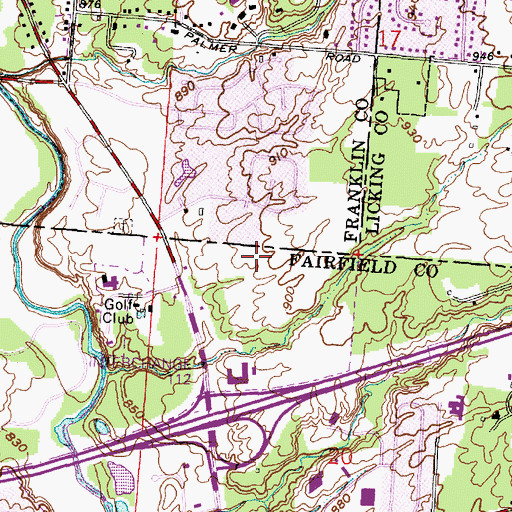 Topographic Map of Taylor Square Shopping Center, OH
