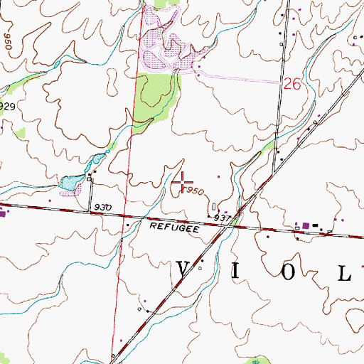 Topographic Map of Pickerington High School North, OH