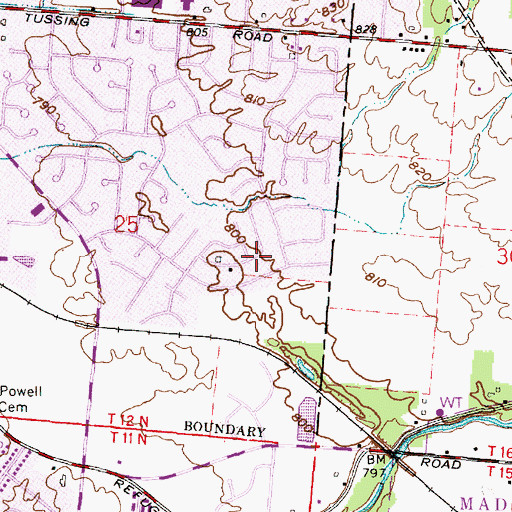 Topographic Map of Independence Village Park, OH
