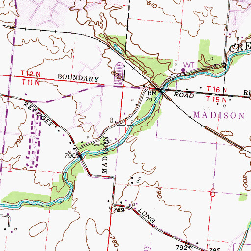 Topographic Map of Portman Park, OH