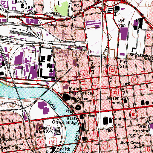 Topographic Map of The Arch, OH