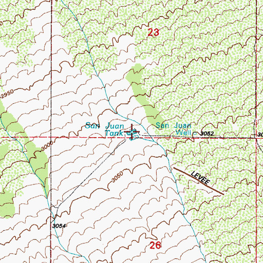Topographic Map of San Juan Tank, AZ
