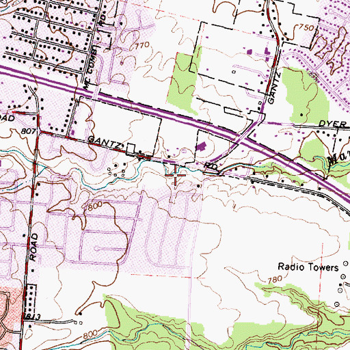 Topographic Map of Gantz Park, OH