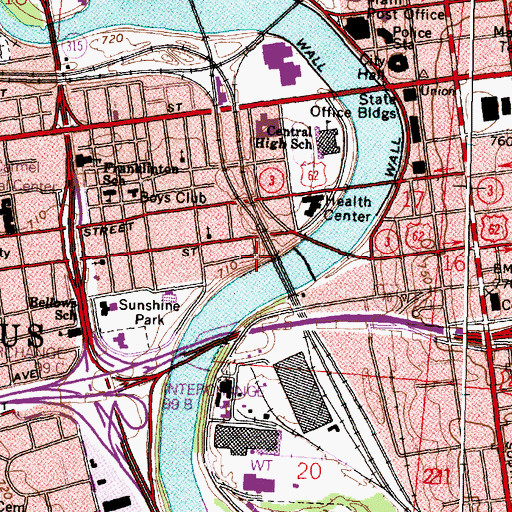 Topographic Map of Westbank Park, OH