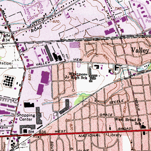 Topographic Map of Westmoore Park, OH