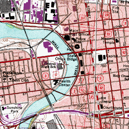 Topographic Map of Maynard-Summit Park, OH