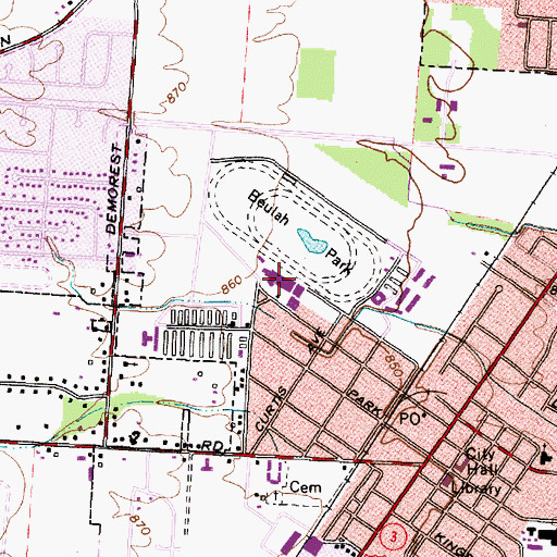 Topographic Map of Capital Music Center, OH