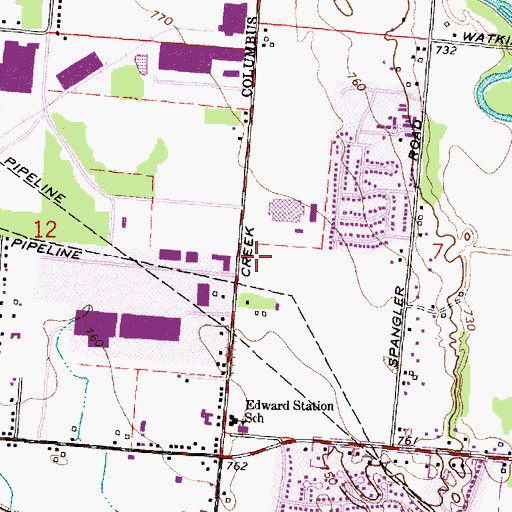 Topographic Map of Southeast Career Center School, OH