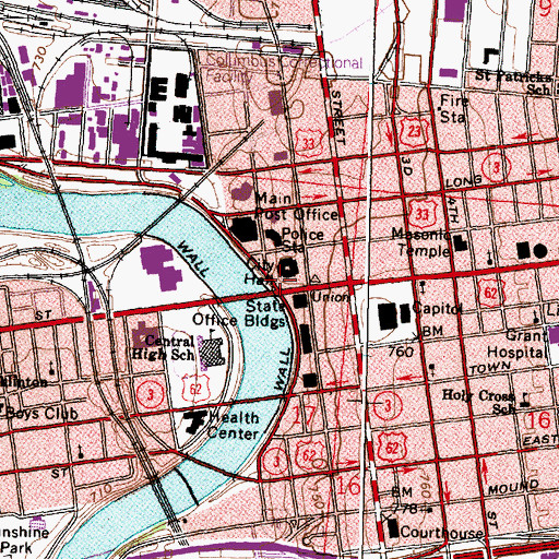 Topographic Map of Childrens Park, OH