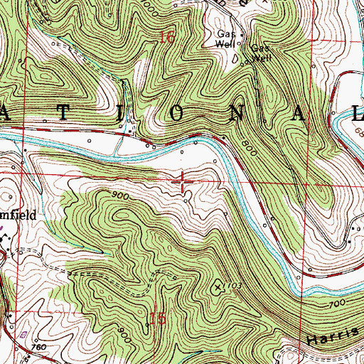 Topographic Map of Wayne National Forest - Athens Ranger District - Marietta Unit, OH
