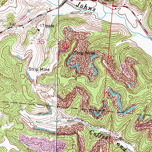 Topographic Map of Wayne National Forest - Ironton Ranger District, OH