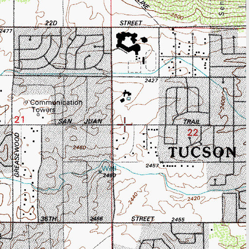 Topographic Map of San Juan Trail, AZ