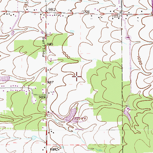 Topographic Map of WKTX-AM (Cortland), OH