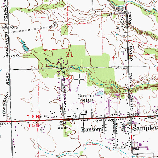 Topographic Map of WCTM-AM (Eaton), OH