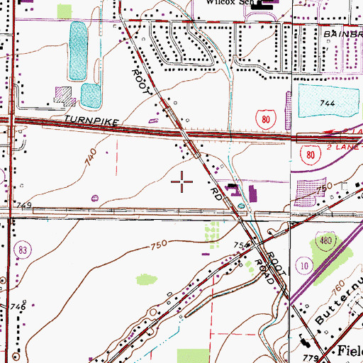 Topographic Map of WJTB-AM (North Ridgeville), OH
