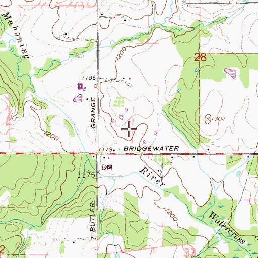 Topographic Map of WSOM-AM (Salem), OH