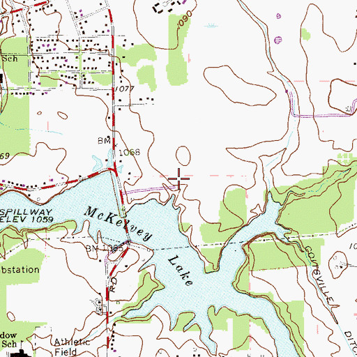 Topographic Map of WGFT-AM (Youngstown), OH